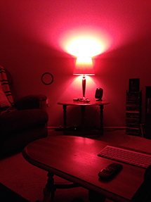 Red light in Livingroom